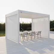 L'Arcolaio Store Occultant Auto-enroulable Pergola Textilène 4m Blanc