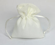 Sac en tissu Linea Due Elle avec tirette 11 x 9 cm Ivoire 12 pièces