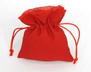 Sac en tissu Linea Due Elle avec tirette 11 x 9 cm Rouge 12 pièces