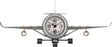 lowell lowell orologio aeroplano da tavolo o parete metallo 41 x 16 x 8 cm silver ean 8008457715890