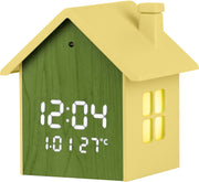 Réveil numérique LED Lowell House, 9 x 10 x 7,5 cm, jaune