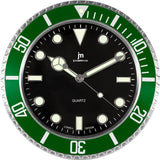 lowell lowell orologio da parete al quarzo cassa acciaio indici luminiscenti d 338 cm verde