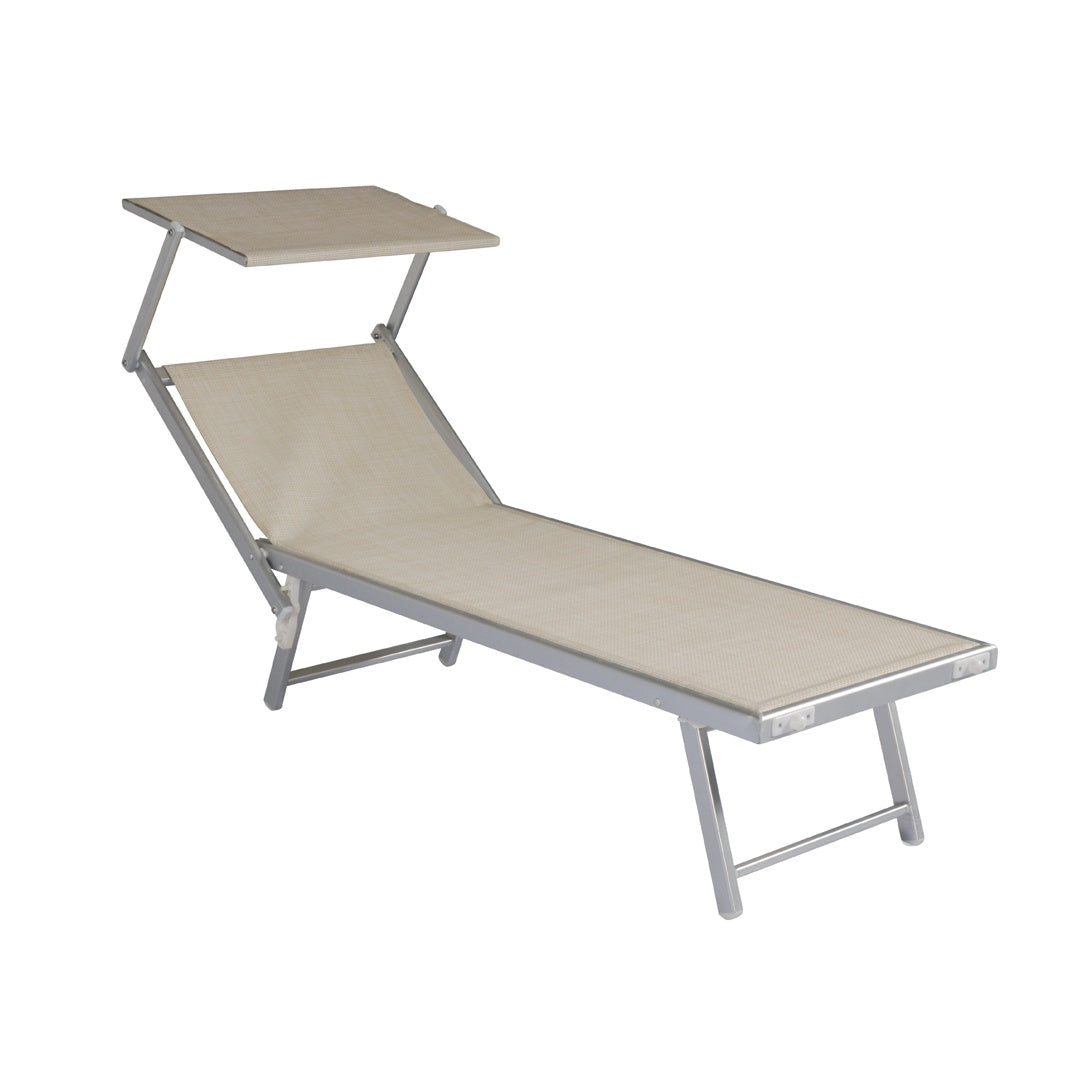 moia greenwood moia greenwood lettino mare con tettuccio in alluminio e textilene sabbia lettino spiaggia regolabile design resistente ean 8013054123573