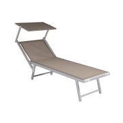 Moia Greenwood Transat Plage Toit Aluminium Textilène Tourterelle