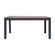 Moia Greenwood Majorque Table Extensible Anthracite Résine Bois 160/210 cm