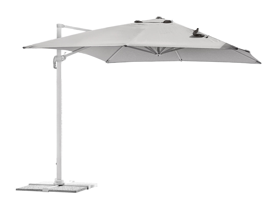 moia greenwood moia greenwood ombrellone california palo laterale 3 x 4 mt alluminio grigio bianco ean 8013054821417