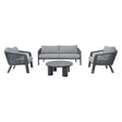 moia greenwood moia greenwood set salottino santa cruz in alluminio antracite e corda grigia 2 poltrone divano 2 posti e tavolino ean 8013054838279