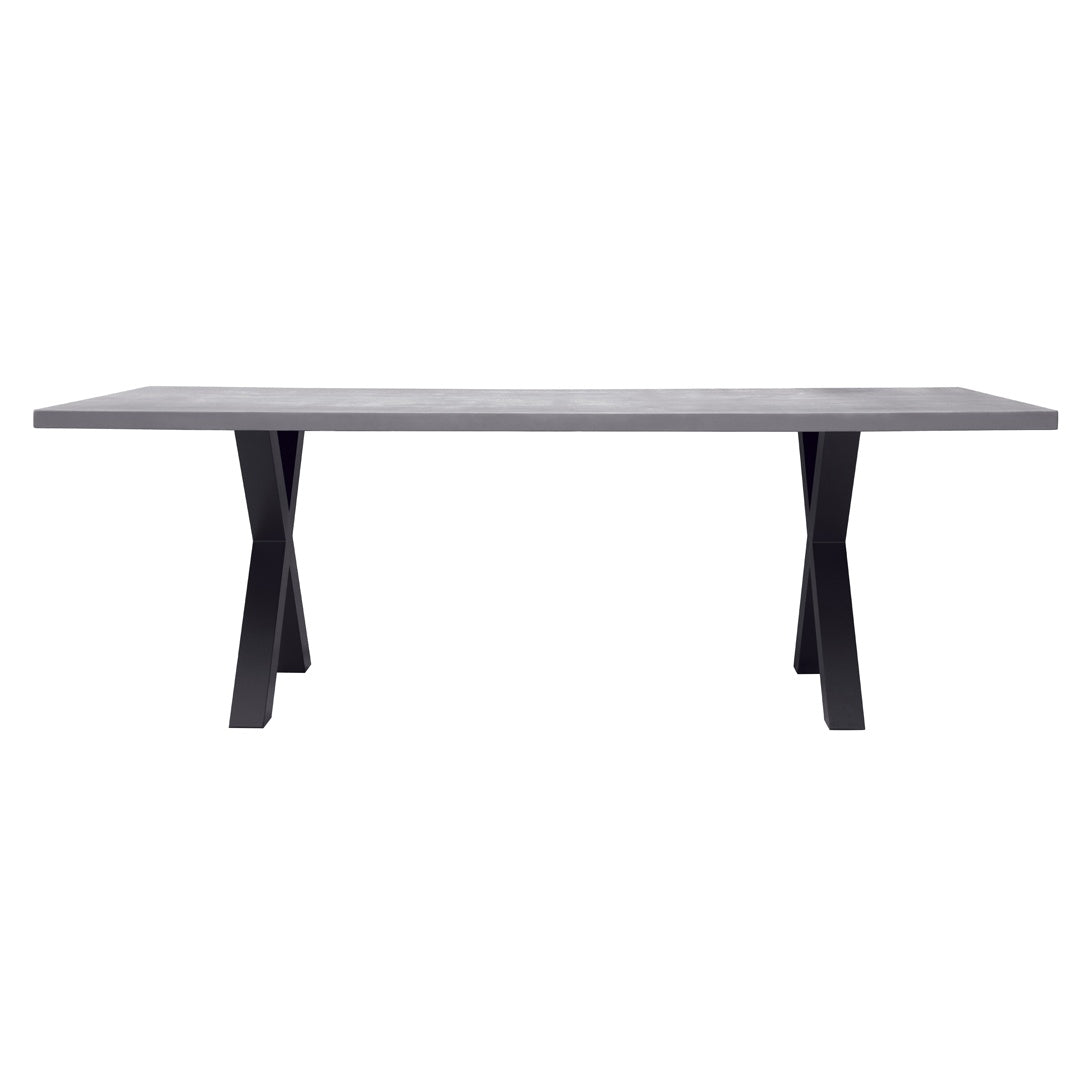 moia greenwood moia greenwood tavolo amantea 220x100 cm in alluminio antracite con piano in resina grigio outdoor design moderno ean 8013054837968
