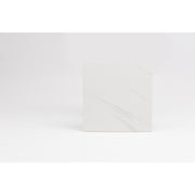 Table basse Moia Greenwood en grès imitation marbre blanc 80x80 cm