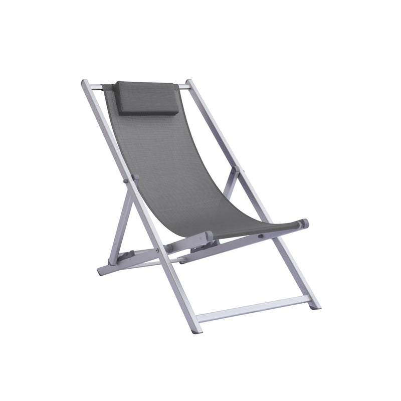 moia greenwood moia greenwood sdraio mare professionale in alluminio e textilene grigio lettino spiaggia regolabile design moderno ean 8013054838859