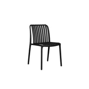 Chaise Moia Greenwood Côme Anthracite Polypropylène Lattes Empilable
