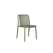 Moia Greenwood Chaise Côme Vert Polypropylène Lattes Empilable