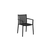 Moia Greenwood Chaise Siena Anthracite Lattes Empilable 56x82