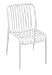 Chaise Moia Greenwood Trapani en polypropylène blanc empilable