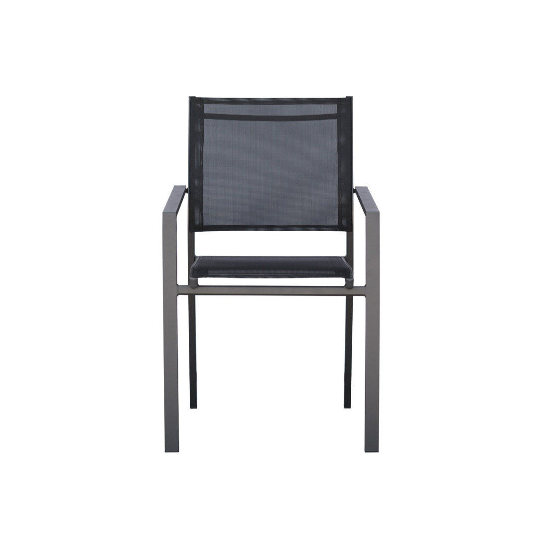 moia greenwood moia greenwood sedia poltrona zara in alluminio antracite e textilene nero sedia outdoor con braccioli impilabile ean 8013054834844