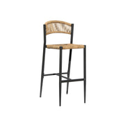 Moia Greenwood Tabouret Milan Anthracite Twist Wicker Paille Contract