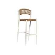 Moia Greenwood Tabouret Milano Blanc Twist Wicker Paille Contract