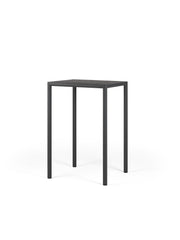 Table carrée haute Nardi Piave 70, peinte en lamin anthracite.