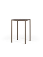 Nardi Piave 70 Table Haute Carrée Peint Tabac Lamin Materia Tabac