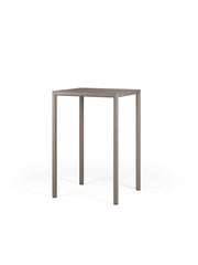 Nardi Piave 70 Table Haute Carrée Peinte Gris Tourterelle Lamin Materia Gris Tourterelle