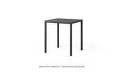 Table carrée Nardi Piave 70, laminée anthracite peinte