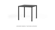 Table carrée Nardi Piave 80, laminée anthracite peinte