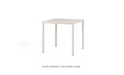 Table carrée Nardi Piave 80, corde peinte, laminée, corde