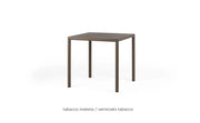 Nardi Piave 80 Table Carrée Peint Tabac Lamin Materia Tabac