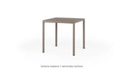 Nardi Piave 80 Table Carrée Peinte Gris Tourterelle Lamin Materia Gris Tourterelle