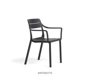 Nardi Chaise Cassia Accoudoirs Anthracite Empilable