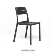 Nardi Chaise Cassia Bistrot Anthracite Polypropylène Empilable