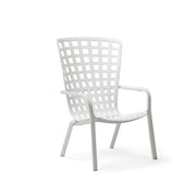 Nardi Fauteuil Folio Blanc Mat Inclinable en Fibre de Verre