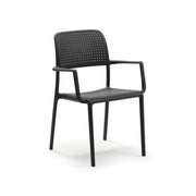 Nardi Bora Chaise Anthracite Accoudoirs Polypropylène Empilable