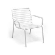 Chaise Nardi Doga Relax Accoudoirs Blanc Empilable