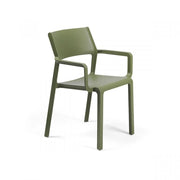 Chaise Nardi Trill avec Accoudoirs Agave Polypropylène Empilable