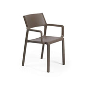 Chaise Nardi Trill Accoudoirs Tabac Polypropylène Empilable
