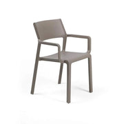 Chaise Nardi Trill Accoudoirs Tortora Polypropylène Empilable