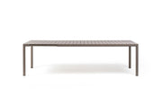 Table rectangulaire extensible Nardi Tevere 210 100 x 211 / 275 cm H 76,5 cm Gris tourterelle