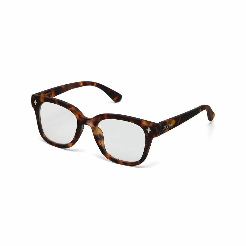 okkia okkia occhiale da lettura mod giovanni premontato soft touch spring anti luce blu magframe havana diottrie 2 00 ean 8056211370786