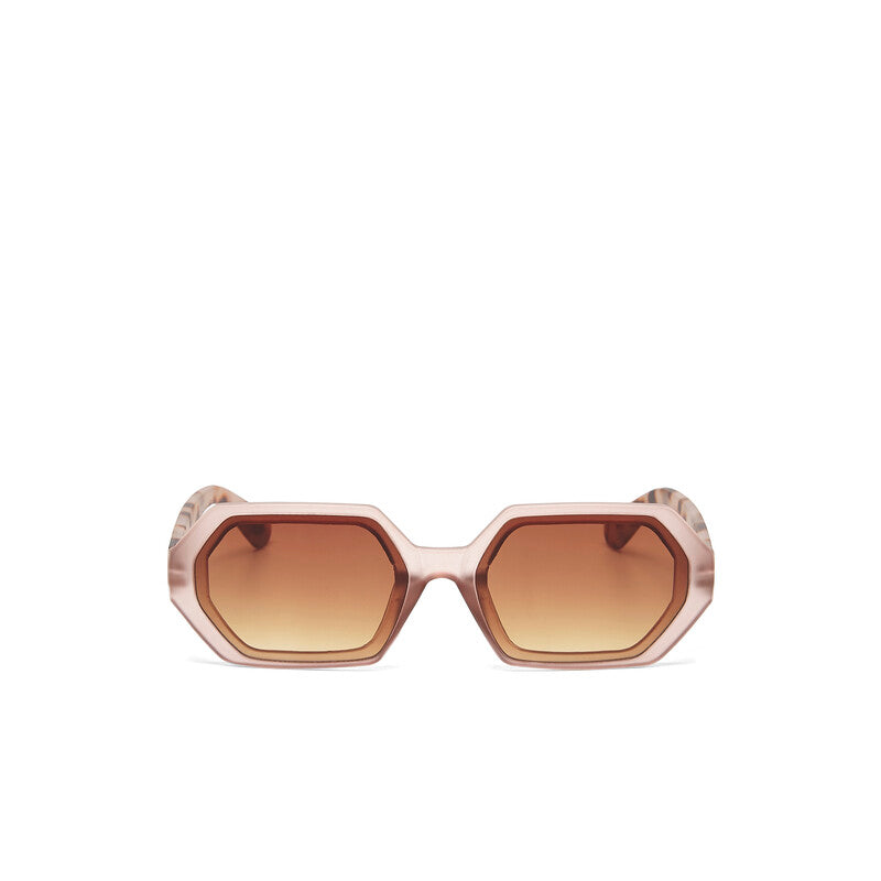 okkia okkia occhiale da sole premontato esagonale mod andrea soft touch pink havana lenti brown gradiant ean 8055773193789