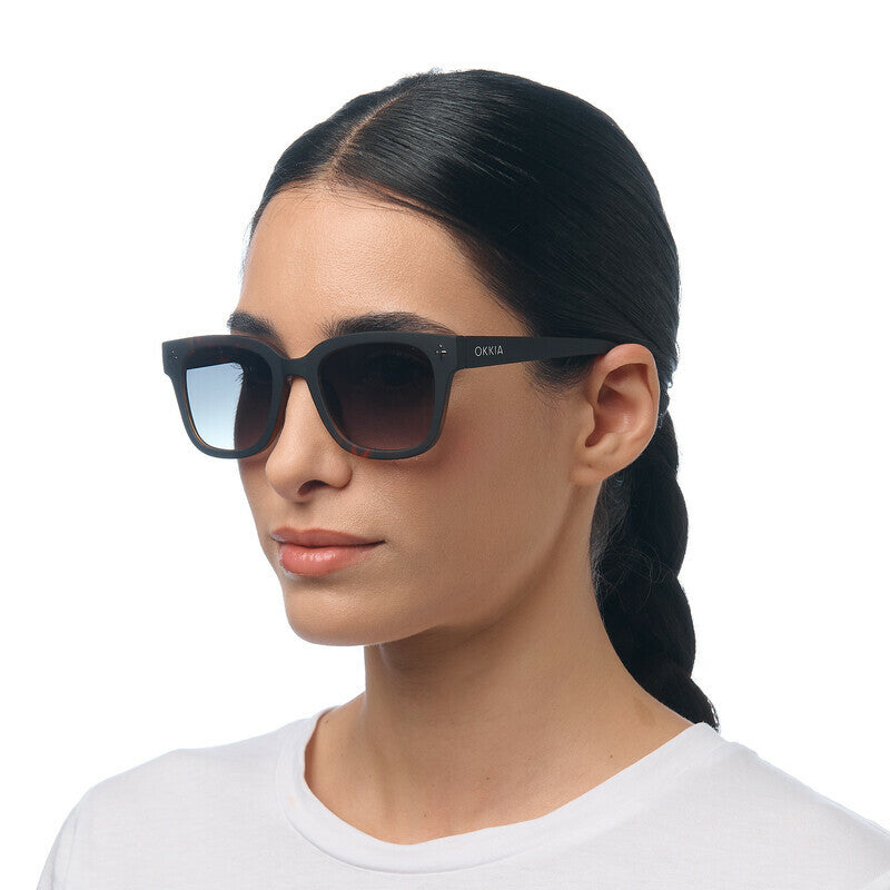 okkia okkia occhiale da sole premontato mod giovanni translucid havana black soft touch con lenti verde ean 8056211375286
