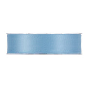 Ruban double satin mat Piovaccari 25 mm 15 m Bleu clair