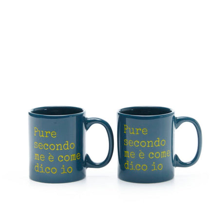 piu forty 40 piu forty 40 set 2 tazzine 12 cl ceramica stampa pure secondo me blu ean 8055773193376