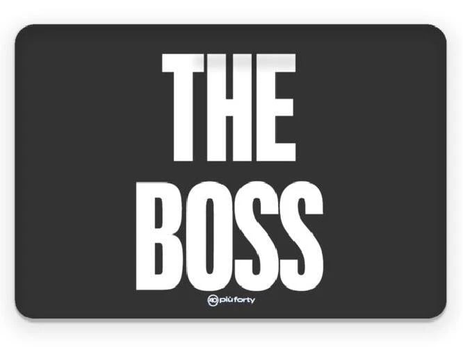 piu forty 40 piu forty 40 tovaglietta in pp 45 x 30 cm stampa the boss bianco nero ean 8052862284991