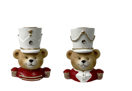 preziosa home preziosa home set 2 portacandele natale a forma di orso 9 x 6 x 11 cm poliresina ean 8050264185946