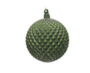 Boule de Noël en verre Preziosa Luxury Home avec décorations géométriques D 10 cm Vert