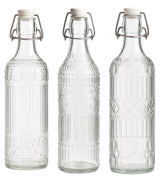 regalo italiano regalo italiano bottiglia decorata ass tappo ermetico 1 lt d 85 cm h 32 cm vetro trasparente 1 pz ean 8057586201248