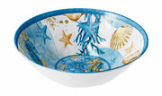 Bol en mélamine Shell, bleu, 28 cm de diamètre, 9 cm de hauteur, 1 pièce - Cadeau italien.