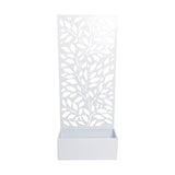 regalo italiano regalo italiano fioriera rettangolare bianca in ferro 50 x 22 cm h 120 cm porta piante da esterno design moderno ean 8057586111165
