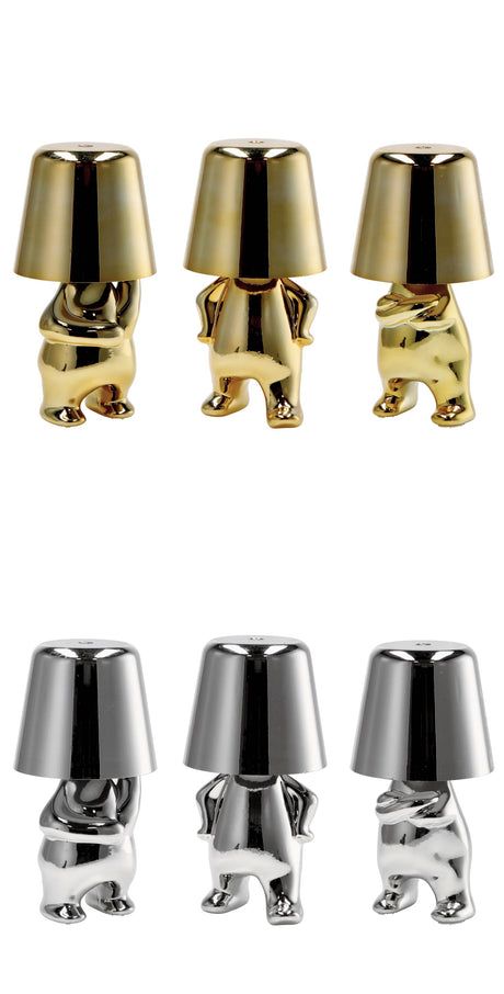 regalo italiano regalo italiano lampada touch ricaricabile eliad d 95 cm h 18 ass oro argento 1 pz ean 8057586149212